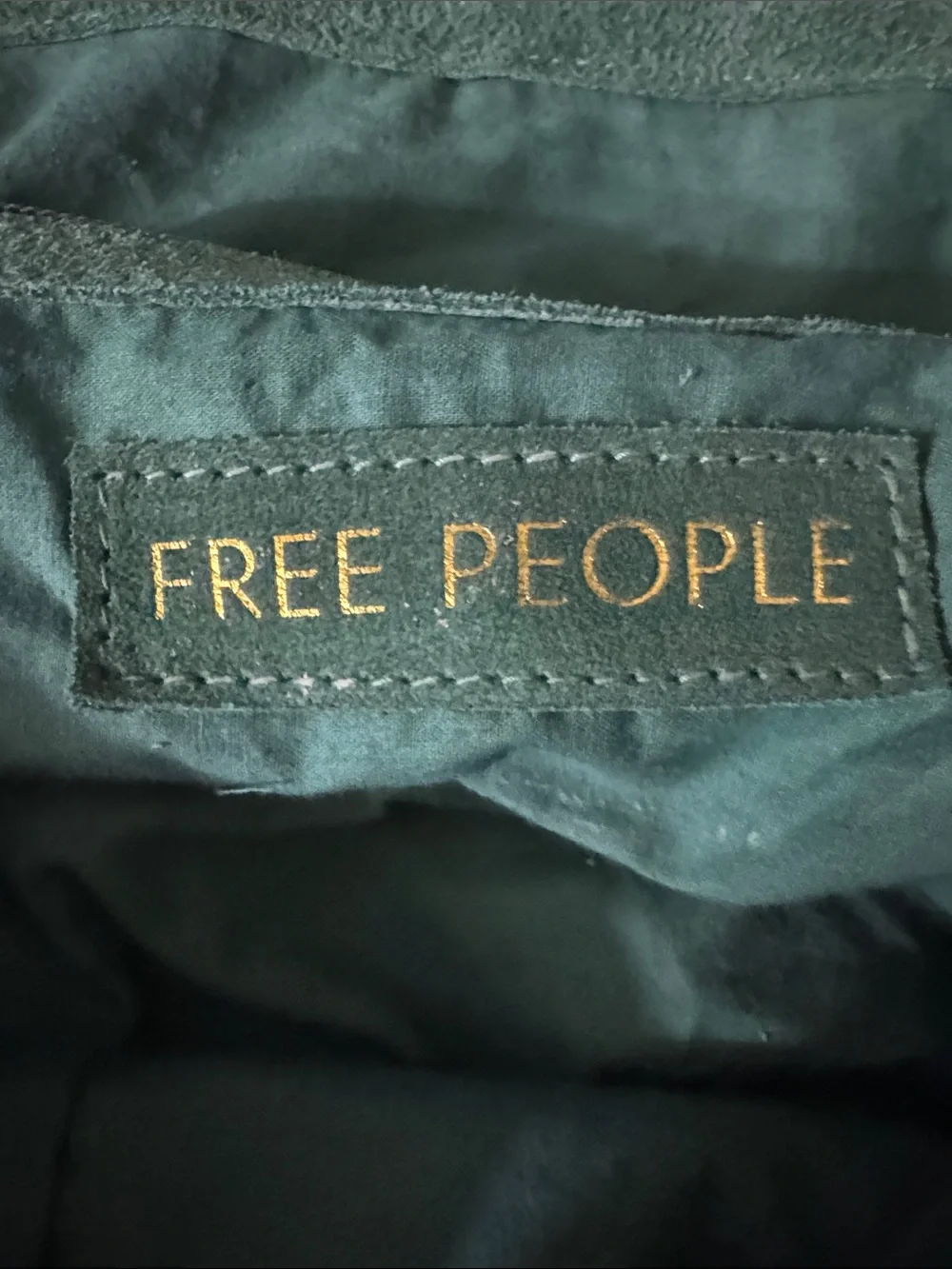 Free People Green Suede Hobo Shoulder Bag